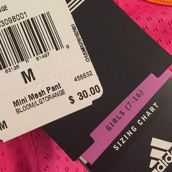 Adidas Girls Mesh Pants size 10/12.  New With Tags - Picture 6 of 6